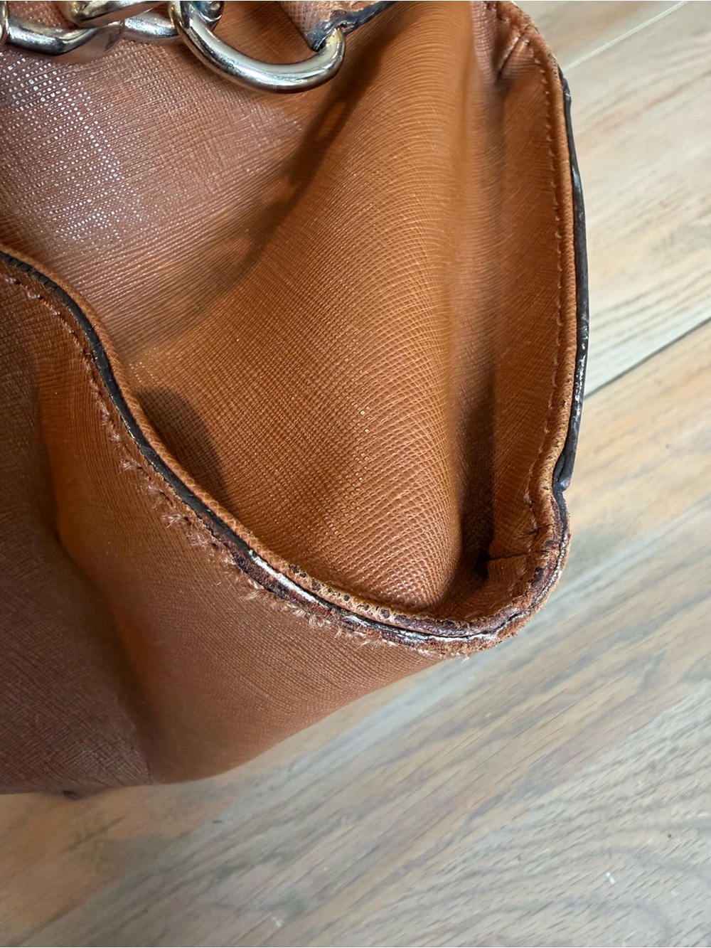 Michael Kors Hamilton Brown Saffiano Leather Tote with Matching Wallet - Picture 10 of 15